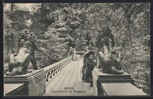 AK Berlin, Löwenbrücke im Tiergarten