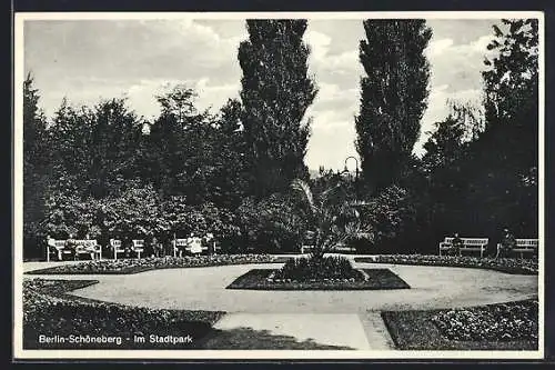 AK Berlin-Schöneberg, Partie im Stadtpark