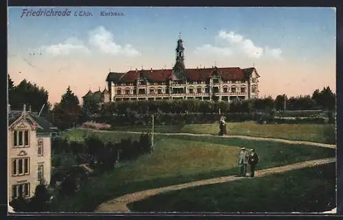 AK Friedrichroda i. Thür., Kurhaus mit Gartenanlage