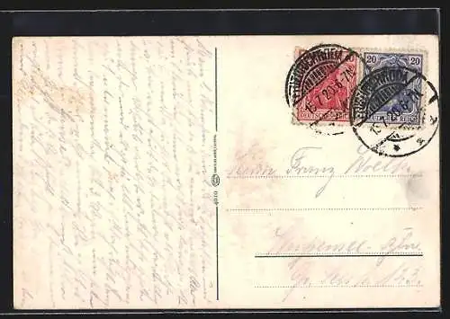 AK Friedrichroda, Wilhelmsplatz mit Spaziergängern