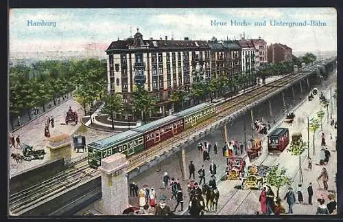 AK Hamburg-Eppendorf, Neue Hoch- & Untergrund-Bahn