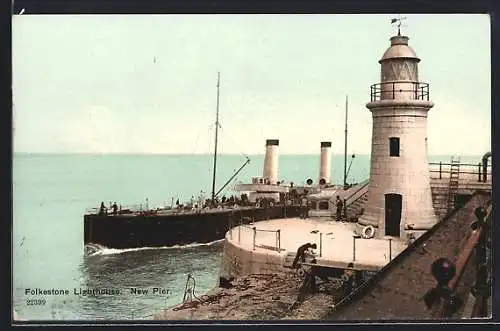 AK Folkestone, Lighthouse, New Pier