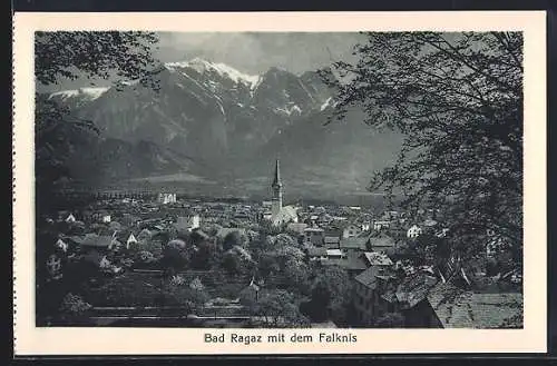 AK Bad Ragaz, Teilansicht mit dem Falknis