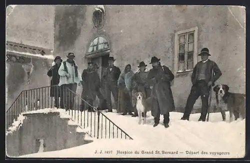 AK Grand St. Bernard, L`Hospice, Départ des voyageurs