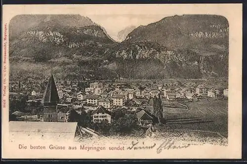 AK Meyringen, Teilansicht mit Kirche