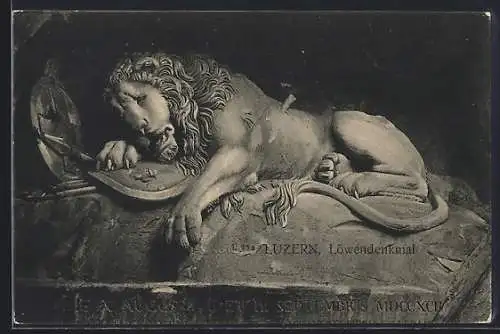 AK Luzern, Löwendenkmal