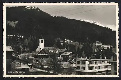 AK Montana, Strassenpartie mit Kirche