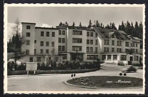 AK Montana, Strassenpartie mit Hotel Victoria