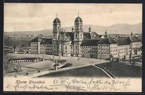 AK Einsiedeln, Blick auf das Kloster
