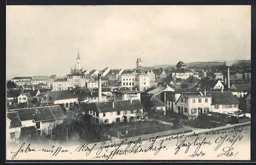 AK Frauenfeld, Teilansicht mit Strassenpartie