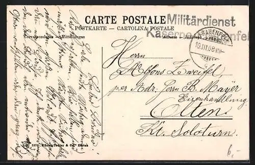 AK Frauenfeld, Teilansicht mit Strassenpartie