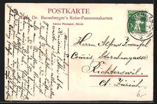 AK Brunnadern, Teilansicht mit Kirche