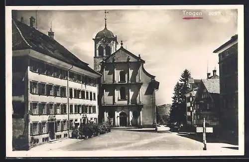 AK Trogen, Dorfplatz mit Blick zur Kirche