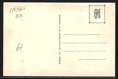 AK Valangin, Teilansicht der Ortschaft