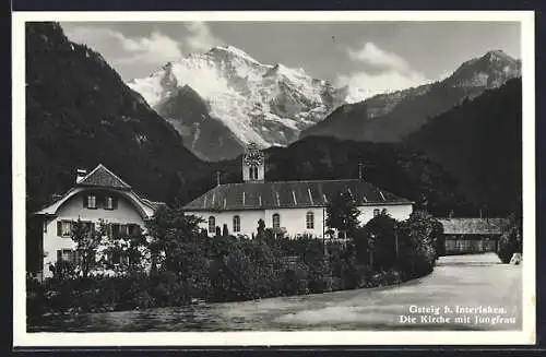 AK Gsteig, Kirche mit Jungfrau