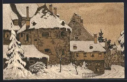 Künstler-AK Ernst Kutzer: St. Gallen, Partie bei Karlstor