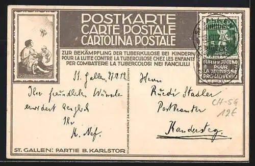 Künstler-AK Ernst Kutzer: St. Gallen, Partie bei Karlstor