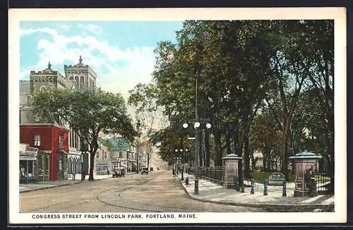 AK Portland, ME, Congress Street from Lincoln Park