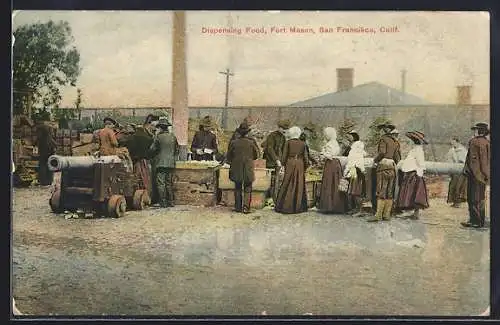 AK Fort Mason, CA, Dispensing food, ship`s gun