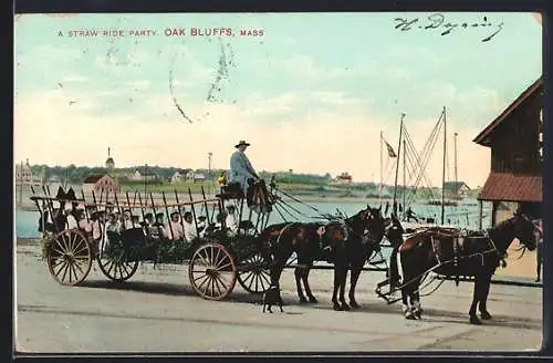 AK Oak Bluffs, MA, A Straw Ride Party