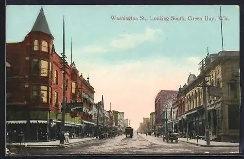 AK Green Bay, WI, Washington St., Looking South