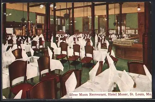 AK St. Louis, MO, Silver Moon Restaurant, Hotel Moser, interior view