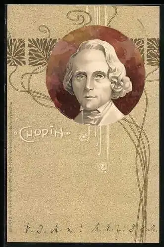 AK Portrait des Musiker's Chopin