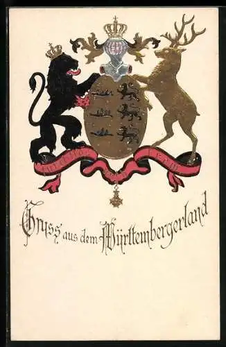 AK Wappen des Württembergerlandes