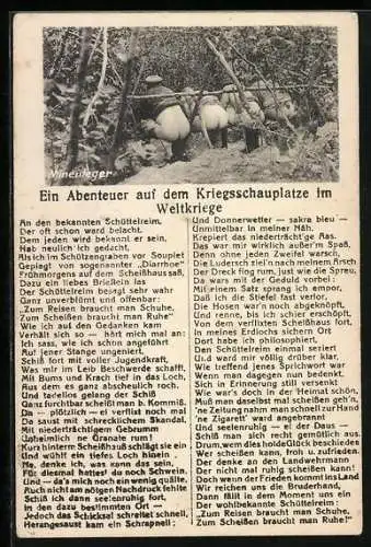 AK Soldaten verrichten ihr Geschäft, Toilettenhumor