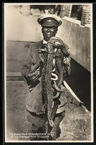 AK Port Elizabeth, The Snake Park Attendant and some his charges