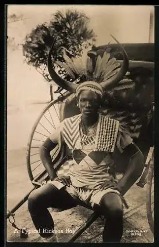 AK Durban, A Typical Riksha Boy 1926