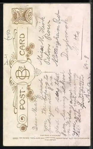 AK Mann mit Zahnschmerzen auf einem Stuhl, I regret that a large gathering at my room- quite a swell affair-...