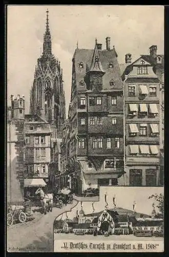Künstler-AK Frankfurt a. M., XI. Deutsches Turnfest 1908
