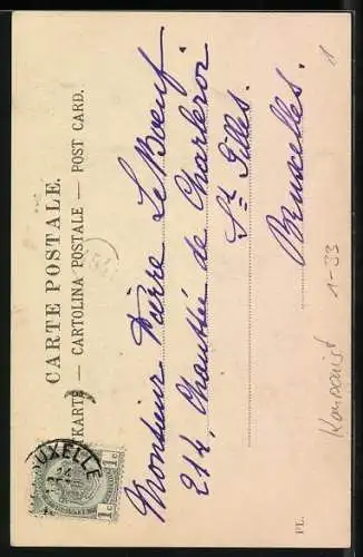 AK Komponist Gustave Charpentier mit Schleife im Porträt