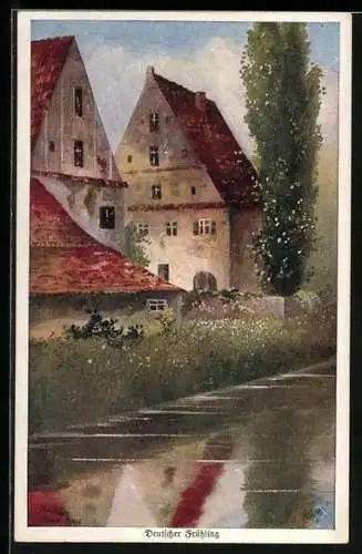 Künstler-AK Wohlgemuth & Lissner, Primus-Postkarte No. 433, Deutscher Frühling, nach E. Lindenberg