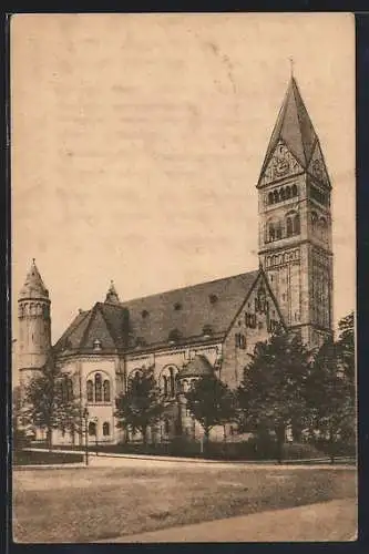 AK Essen, Erlöserkirche an der Friedrichstrasse
