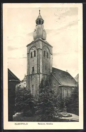 AK Elberfeld, Reformierte Kirche mit Denkmal