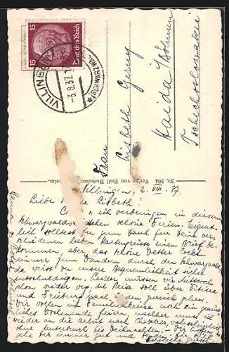 AK Villingen im Schwarzwald, Strassenpartie am Münster