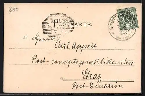 Künstler-AK Stuttgart, Partie der könglichen Anlagen