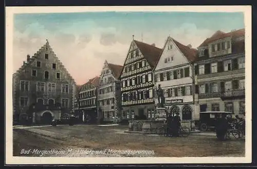 AK Bad-Mergentheim, Marktplatz und Milchingsbrunnen