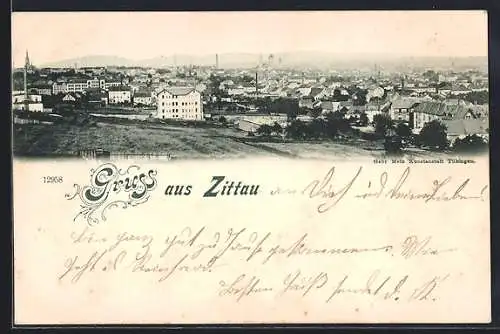 AK Zittau, Blick auf den Ort