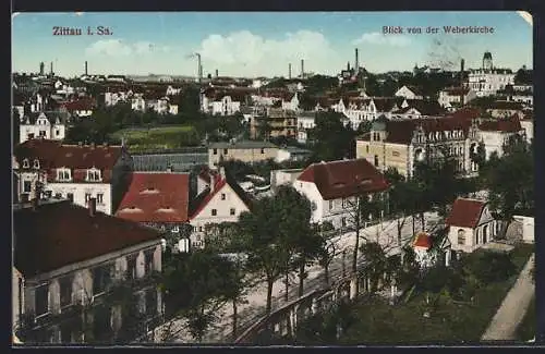 AK Zittau i. Sa., Blick von der Weberkirche