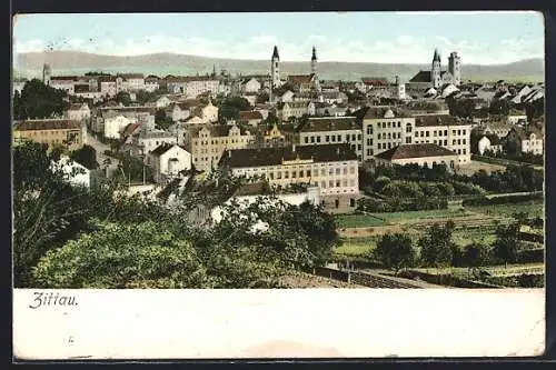 AK Zittau, Blick auf den Ort