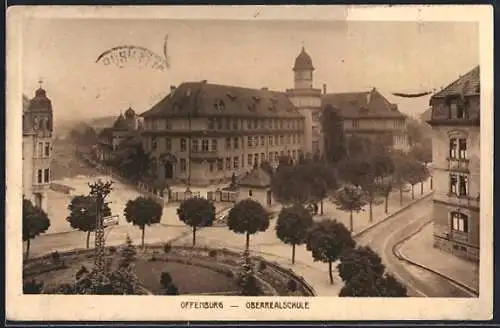 AK Offenburg, Strassenpartie an der Oberrealschule