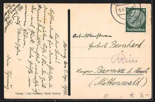 AK Markt Mering, Blick auf den Ort