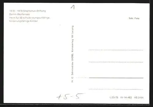 AK Berlin-Weissensee, Stephanus-Stiftung
