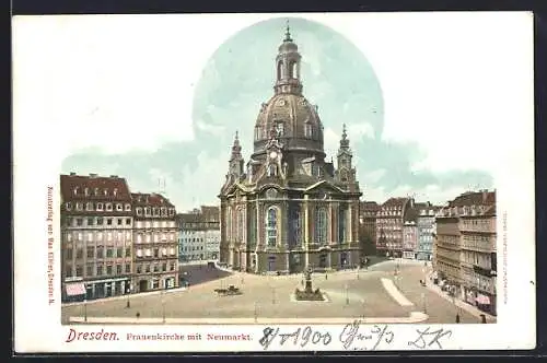 AK Dresden, Frauenkirche mit Neumarkt