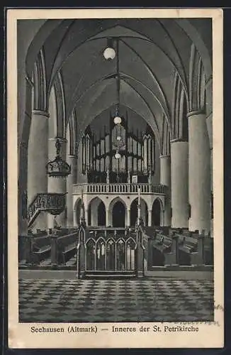 AK Seehausen /Altmark, Inneres der St. Petrikirche