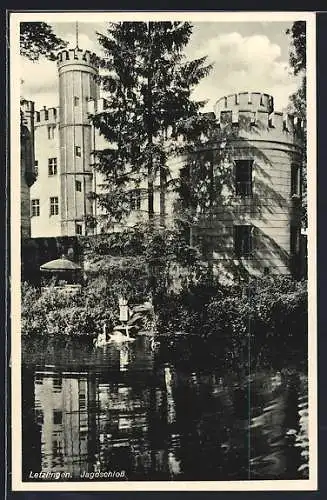 AK Letzlingen, Jagdschloss, vom Wasser gesehen