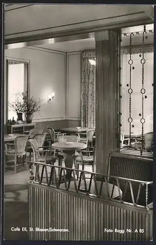 AK St. Blasien /Schwarzw., Cafe Ell, Innenansicht